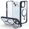 iPhone 15 Plus Átlátszó Sötétkék ESR - Armor Tough Kitámasztós HaloLock + Képernyővédő tok thumbnail