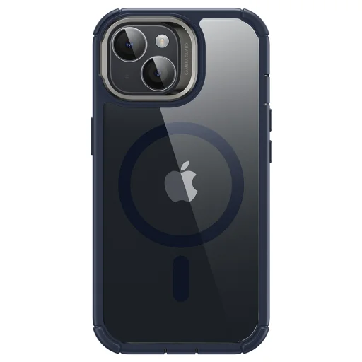  iPhone 15 Plus Átlátszó Sötétkék ESR - Armor Tough Kitámasztós HaloLock + Képernyővédő tok - 2