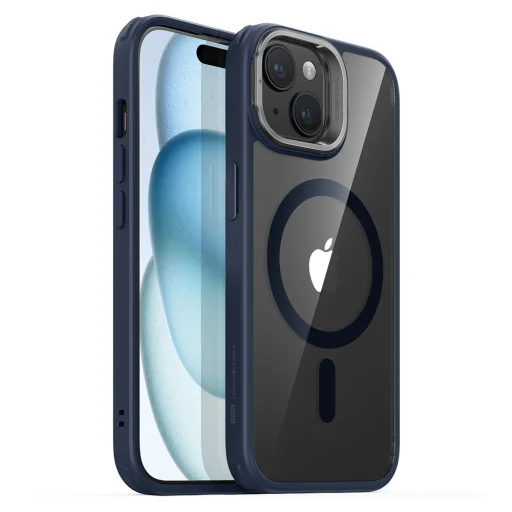  iPhone 15 Plus Átlátszó Sötétkék ESR - Classic Hybrid HaloLock Állvánnyal tok - 2