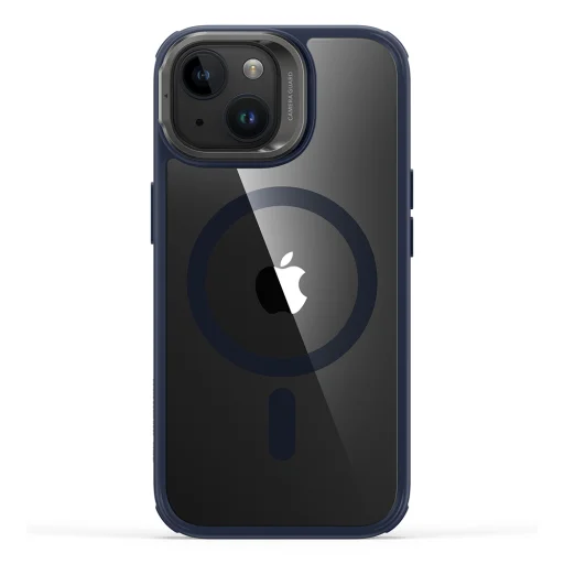  iPhone 15 Plus Átlátszó Sötétkék ESR - Classic Hybrid HaloLock Állvánnyal tok - 4