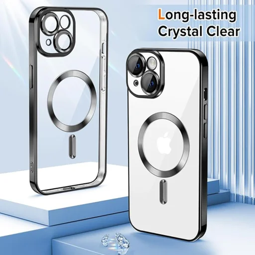  Techsuit - Luxus Kristály MagSafe - iPhone 15 Plus - Mély Kék tok - 2