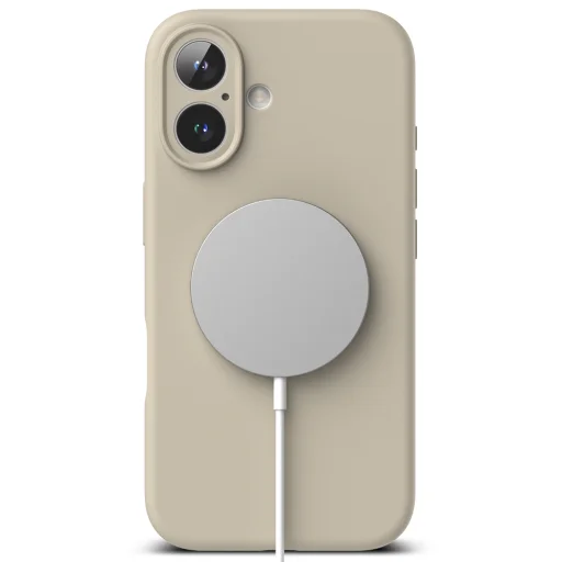  Ringke - Szilikon Mágneses MagSafe - iPhone 16 Plus - Kőszínű tok - 3