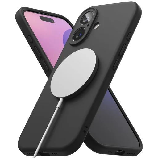  Ringke - Szilikon Mágneses MagSafe - iPhone 16 Plus - Fekete tok - 4
