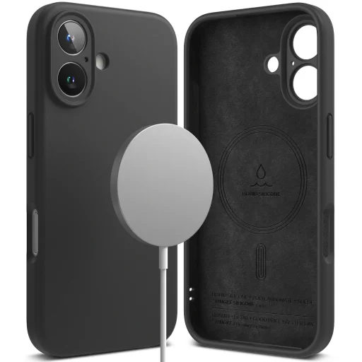  Ringke - Szilikon Mágneses MagSafe - iPhone 16 Plus - Fekete tok - 1