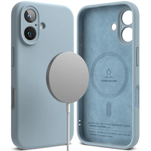  Ringke - Szilikon Mágneses MagSafe - iPhone 16 Plus - Kék tok - 1