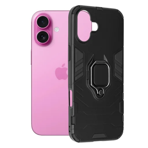  Techsuit - Szilikon védőtok - iPhone 16 Plus - Fekete tok - 1