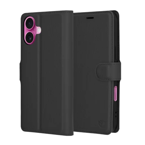  Techsuit - Bőr tok - iPhone 16 Plus - Fekete - 1