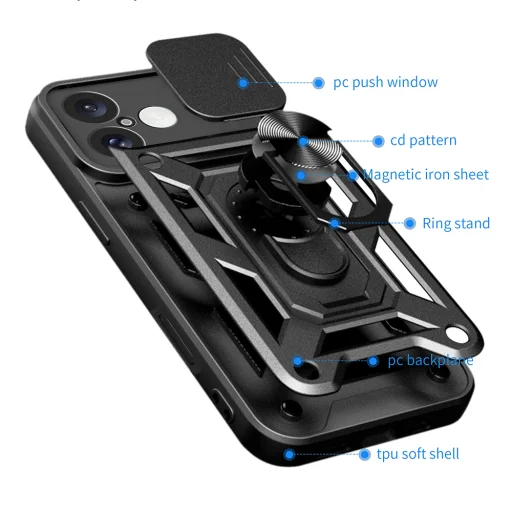  Techsuit - CamShield sorozat - iPhone 16 Plus - Zöld tok - 2