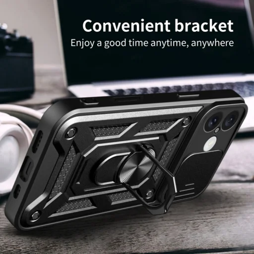  Techsuit - CamShield sorozat - iPhone 16 Plus - Zöld tok - 4