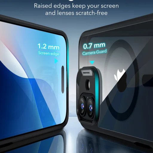  iPhone 16 Plus Átlátszó Fekete ESR Klasszikus Hibrid HaloLock tok - 3