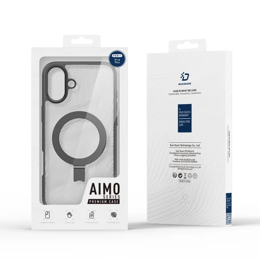  Dux Ducis - Aimo MagSafe mágneses állvány - iPhone 16 Plus - Fekete tok - 7