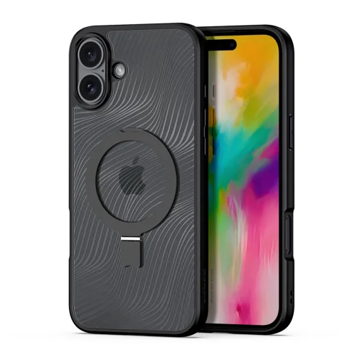  Dux Ducis - Aimo MagSafe mágneses állvány - iPhone 16 Plus - Fekete tok - 1