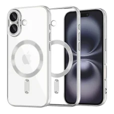  Techsuit - Luxus Kristály MagSafe - iPhone 16 Plus - Ezüst tok