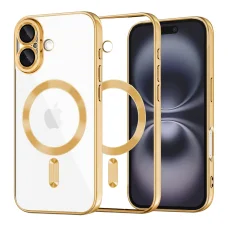  Techsuit - Luxus Kristály MagSafe - iPhone 16 Plus - Arany tok