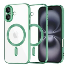  Techsuit - Luxus Kristály MagSafe - iPhone 16 Plus - Világoszöld tok