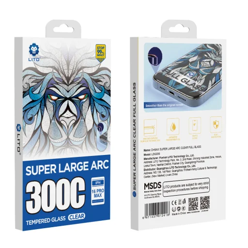  Lito - D+ Max 300C - iPhone 16 Pro Max - Átlátszó üvegfólia - 7