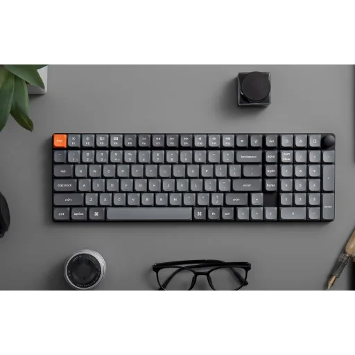 Vezeték nélküli alacsony profilú billentyűzet Keychron K17 Max RGB Brown Switch (fekete) - 2