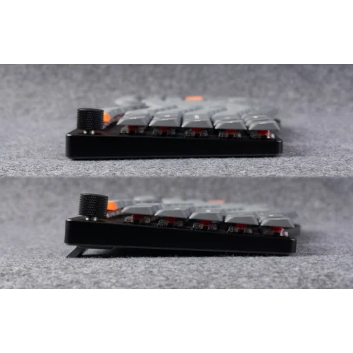 Vezeték nélküli alacsony profilú billentyűzet Keychron K17 Max RGB Brown Switch (fekete) - 6