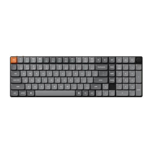 Vezeték nélküli alacsony profilú billentyűzet Keychron K17 Max RGB Brown Switch (fekete) - 1