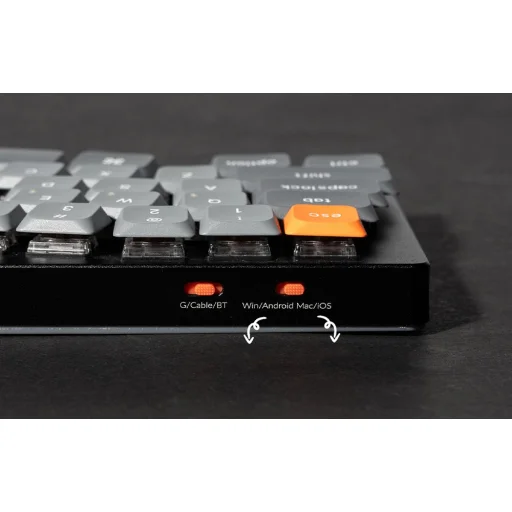  Vezeték nélküli alacsony profilú billentyűzet Keychron K11 Max RGB Barna kapcsolókkal (fekete) [K11M-H3] - 3