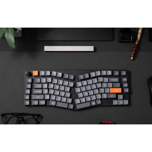  Vezeték nélküli alacsony profilú billentyűzet Keychron K15 Max LED Piros Kapcsoló (fekete) [K15M-A1] - 2