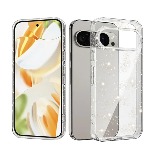  Techsuit - SparkleSkin Sorozat - Google Pixel 9 Pro - Átlátszó tok - 1