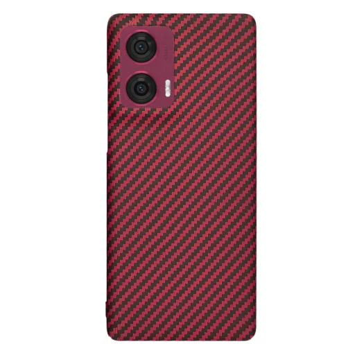  Techsuit - Karbonit Szálpajzs - Motorola Edge 50 Fusion - Piros tok - 3