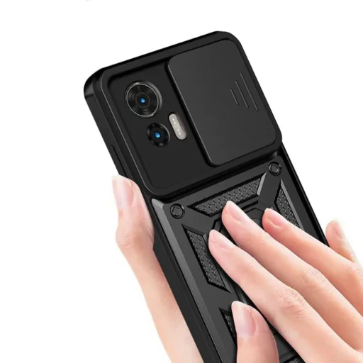  Techsuit - CamShield Sorozat - Motorola Moto G85 - Fekete tok - 3