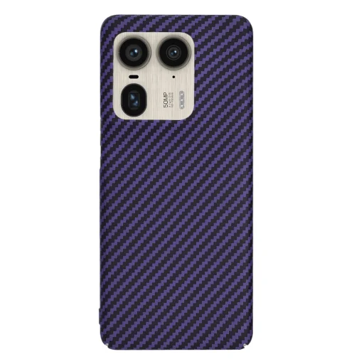  Techsuit - Karbonit Szálasborítás - Motorola Edge 50 Ultra - Lila tok - 3