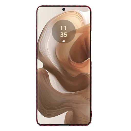  Techsuit - Carbonit Szálhéj - Motorola Edge 50 Ultra - Piros tok - 2