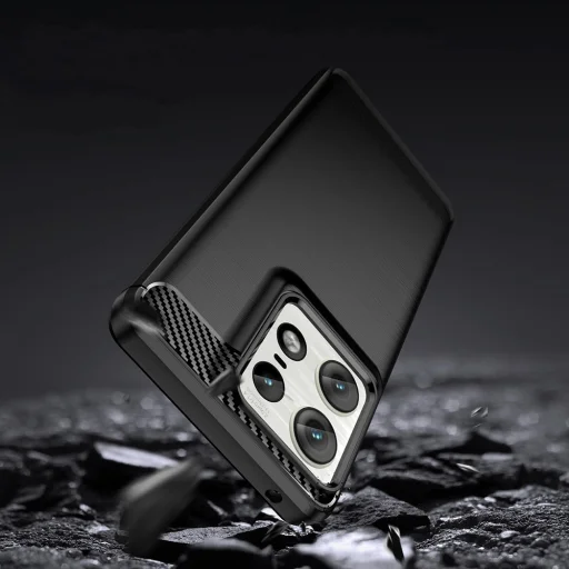  Techsuit - Karbon Szilikon - Motorola Edge 50 Ultra - Fekete tok - 3