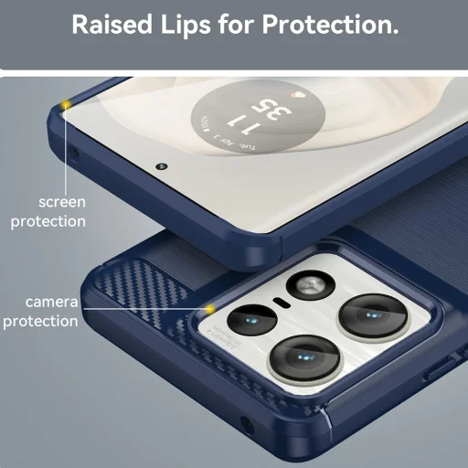  Techsuit - Szén-szilikon - Motorola Edge 50 Pro - Fekete tok - 3