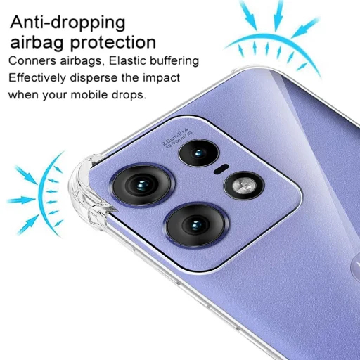  Techsuit - Ütésálló Átlátszó Szilikon - Motorola Edge 50 Pro - Átlátszó tok - 2