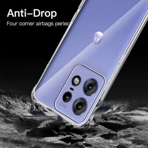  Techsuit - Ütésálló Átlátszó Szilikon - Motorola Edge 50 Pro - Átlátszó tok - 6