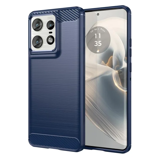  Techsuit - Szénszilikon - Motorola Edge 50 Pro - Kék tok - 1