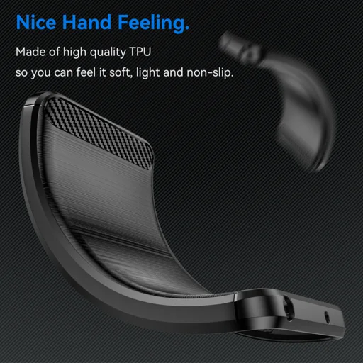  Techsuit - Karbon Szilikon - Motorola Edge 40 Neo - Fekete tok - 5