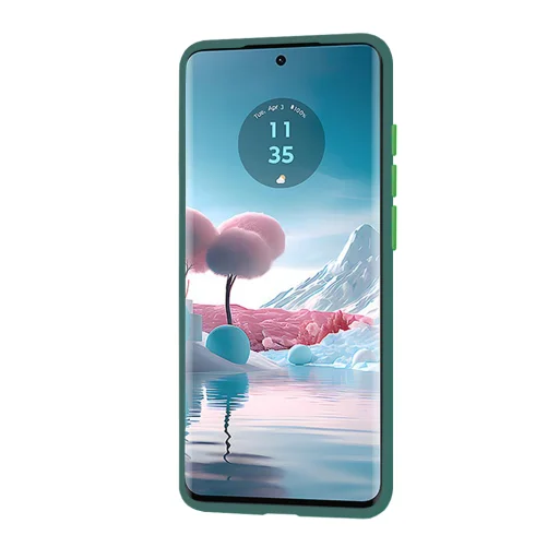  Techsuit - HaloFrost Sorozat - Motorola Edge 40 Neo - Éjféli Zöld tok - 3
