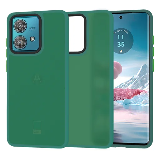  Techsuit - HaloFrost Sorozat - Motorola Edge 40 Neo - Éjféli Zöld tok - 1