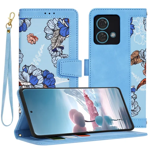  Techsuit - FlipCraft - Motorola Edge 40 Neo - Vibrant Kék tok - 1