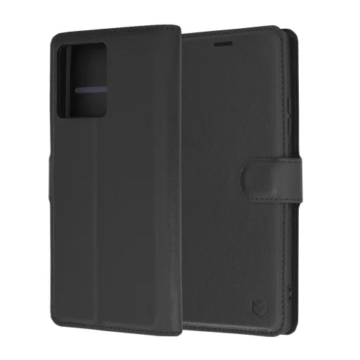  Techsuit - Bőrtok - Motorola Edge 50 Ultra - Fekete tok - 1