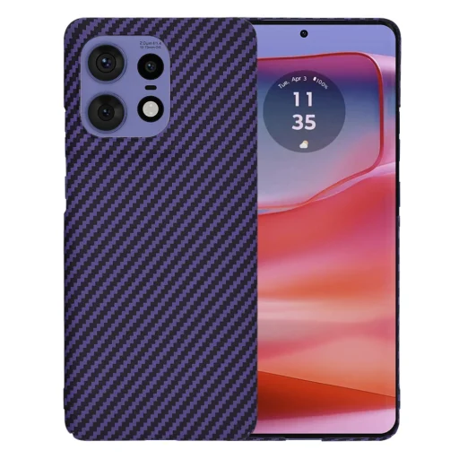  Techsuit - Carbonite FiberShell - Motorola Edge 50 Pro - Lila tok - 1