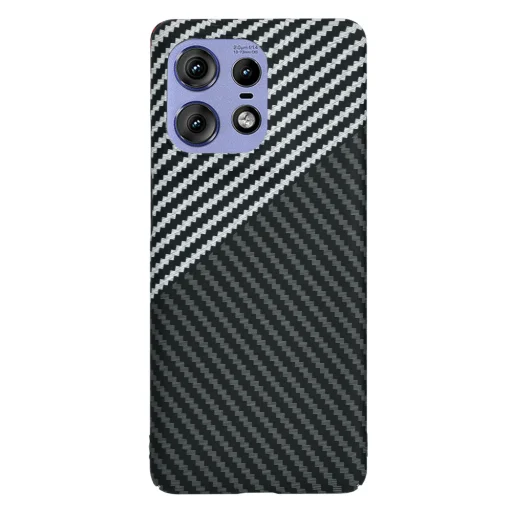  Techsuit - Karbonit Szálas Burok - Motorola Edge 50 Pro - Lopakodó Szürke tok - 3