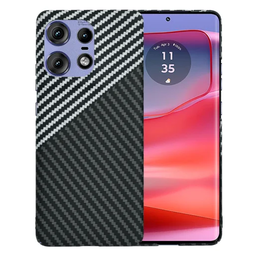  Techsuit - Karbonit Szálas Burok - Motorola Edge 50 Pro - Lopakodó Szürke tok - 1