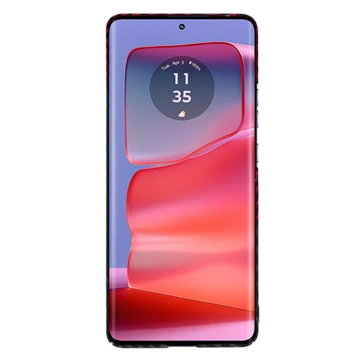  Techsuit - Karbonit SzálBurok - Motorola Edge 50 Pro - Vörös Örvény tok - 2