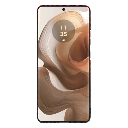  Techsuit - Karbonit szálhéj - Motorola Edge 50 Ultra - Vörös örvény tok - 2