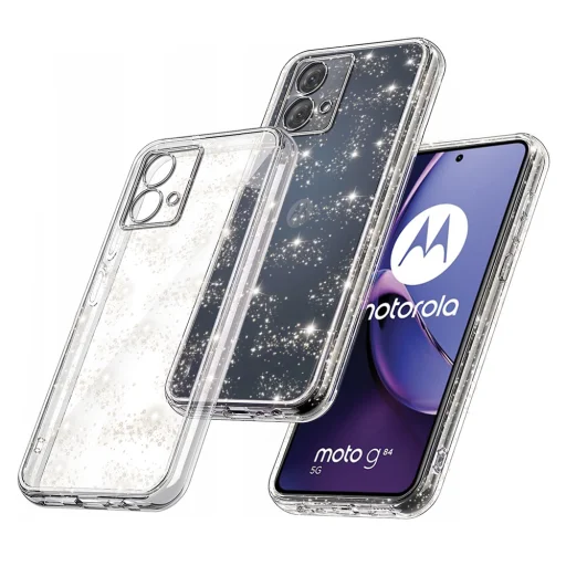  Techsuit - SparkleSkin Sorozat - Motorola Moto G84 - Átlátszó tok - 1