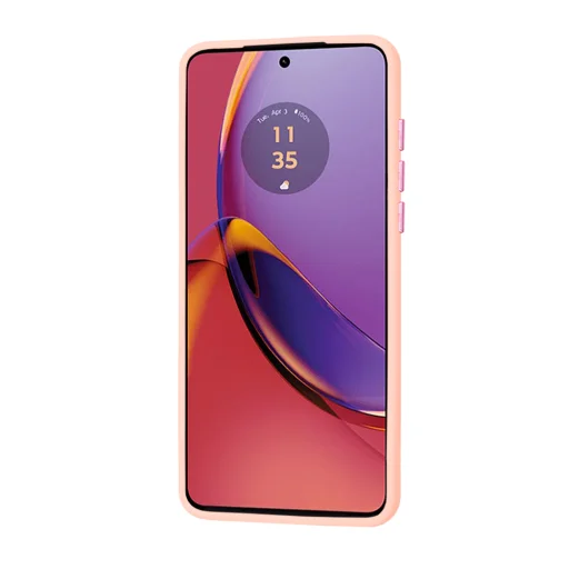  Techsuit - HaloFrost Széria - Motorola Moto G84 - Rózsaszín tok - 3