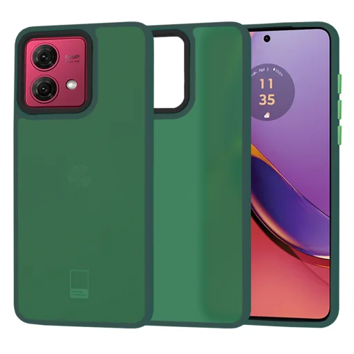  Techsuit - HaloFrost Széria - Motorola Moto G84 - Éjféli Zöld tok - 1