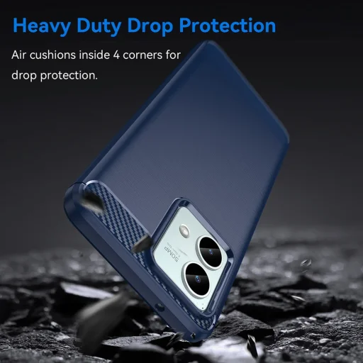  Techsuit - Karbonszilikon - Motorola Moto G84 - Kék tok - 3