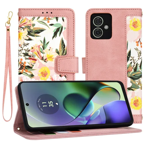  Techsuit - FlipCraft - Motorola Moto G54 - Édesem Rózsaszín tok - 1